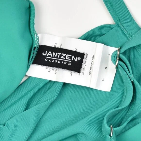 Jantzen Solid Shirred Wrap One Piece Swimsuit - 12 - Picture 6 of 6